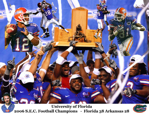2006 SEC Champions Florida Gators Football Game Collage Photos