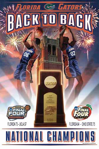 Florida Gators NCAA National Champions 2007 Basketball Posters