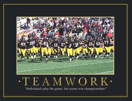 Teamwork Motivational Poster on Iowa Hawkeyes Football Inspirational Poster Teamwork Ui29 Large Jpg