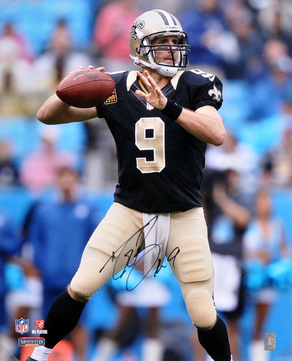 New Orleans Saints NFL Football Quarterback Drew Brees Autographed