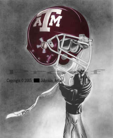 Texas A&M Aggies Football Helmet Logo Sports Art Posters